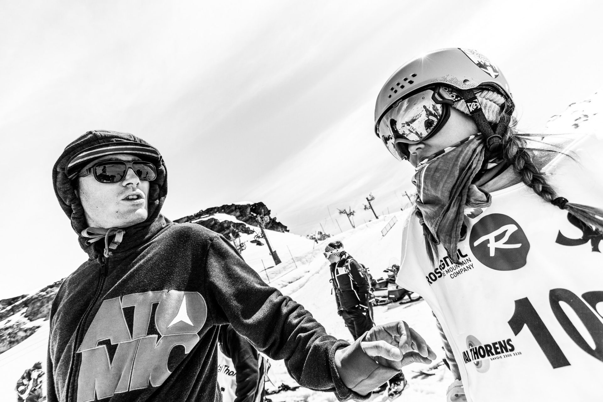 Skieur débutant en cours de ski à Val Thorens