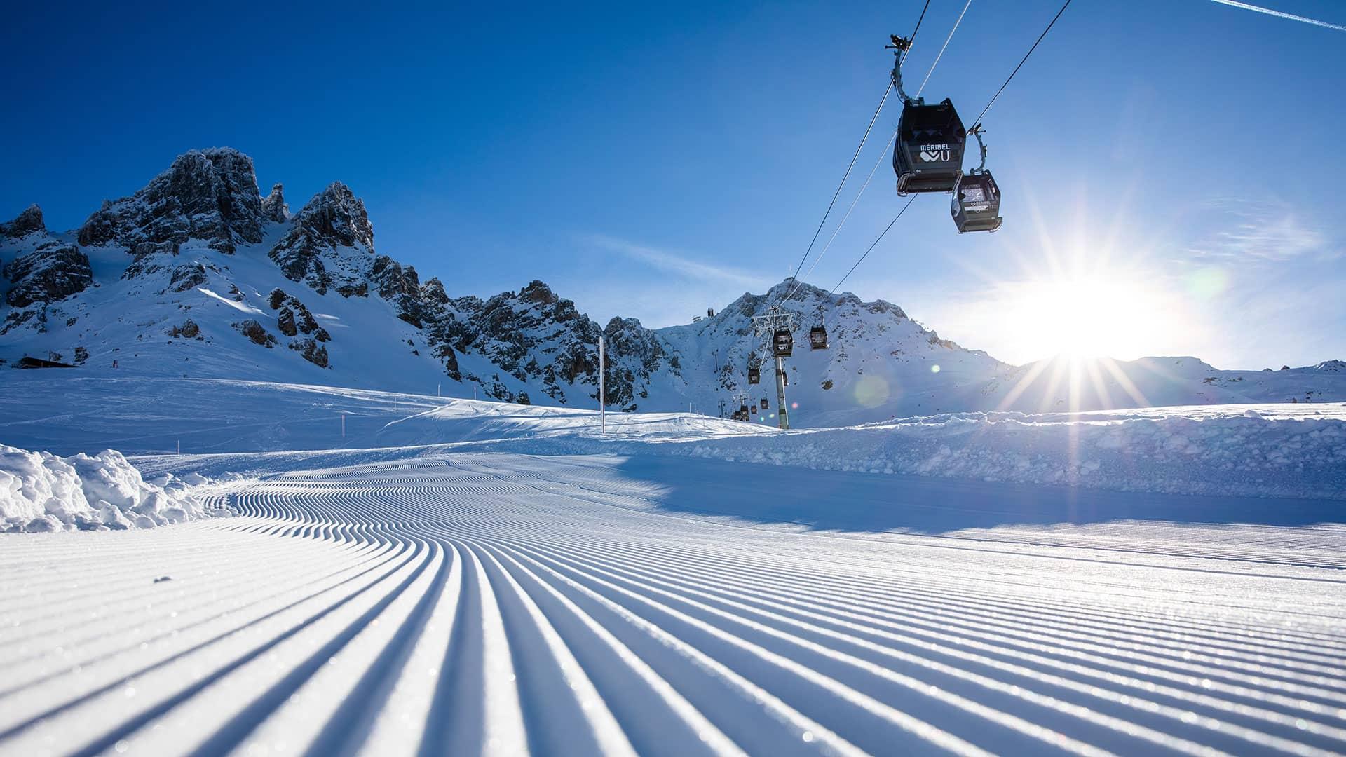 Ski passes: the 3 Valleys ski area seen from Val Thorens