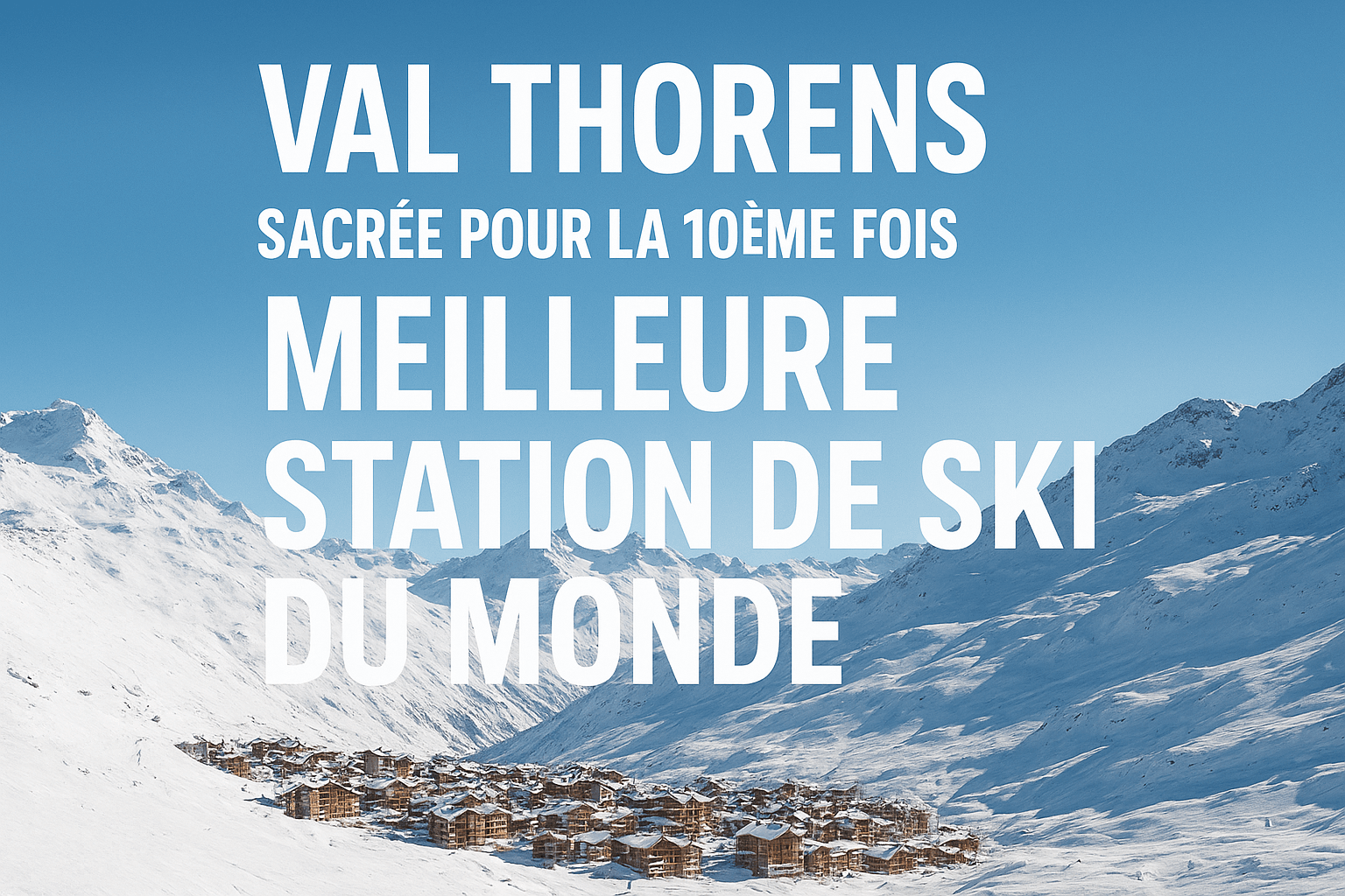 Val Thorens 10 fois au top aux World Ski Awards